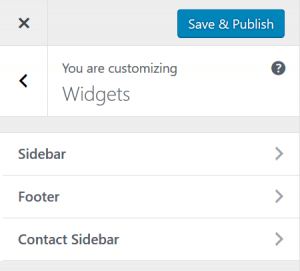 Manage custom sidebars in the Customizer