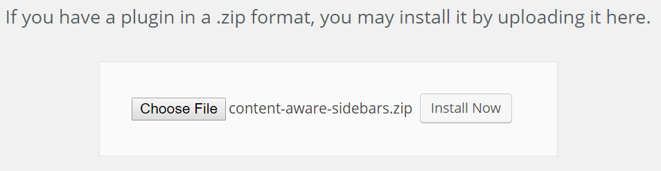 Installation - Content Aware Sidebars Docs