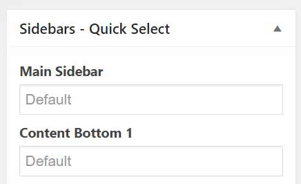 Add new sidebar in Quick Select